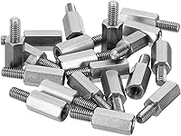 Vista 26 de PATIKIL M2x9mm+0.157 in Macho-Hembra Hex Standoff, paquete de 20 tornillos de acero inoxidable para placas base, cajas de computadora, placas