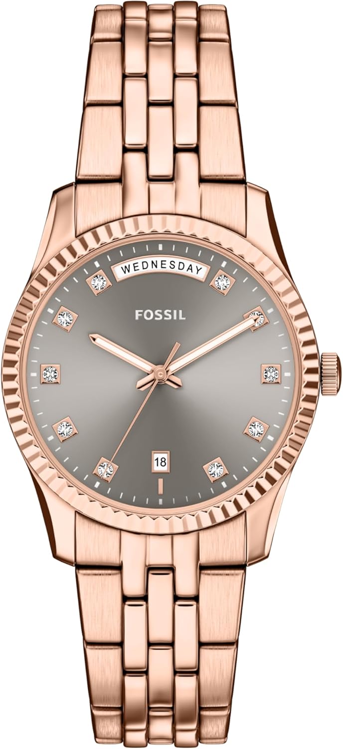 Fossil Women’s Watch, Scarlette Quartz Stainless Steel Three-Hand Watch for Women