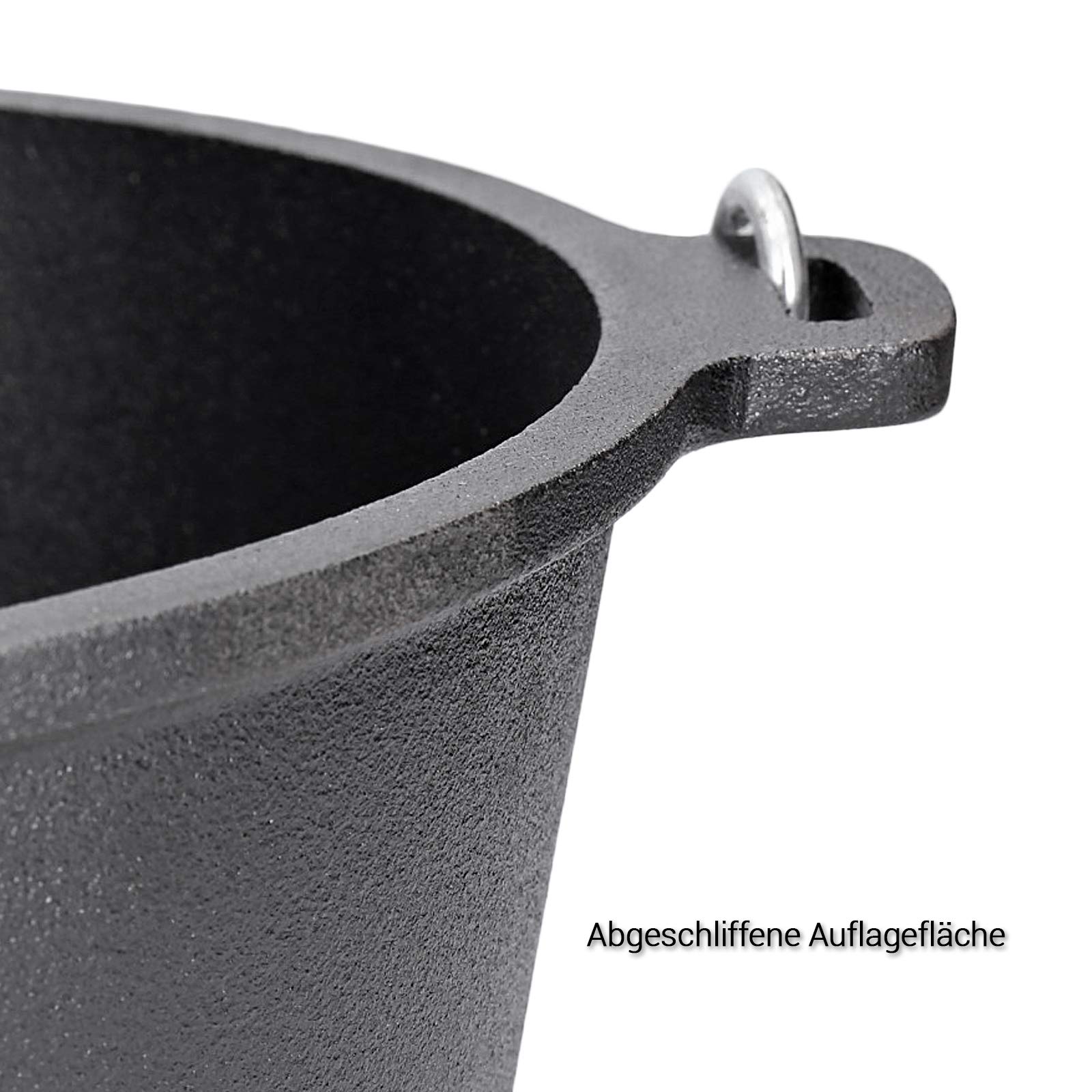 Premium Dutch Oven GDP09P z żeliwa (ok. 9,3 litra) | nóżki na garnku i pokrywie | przepust termometru | w zestawie otwieracz do pokrywy | różne rozmiary | już wypalony (preseasoned)