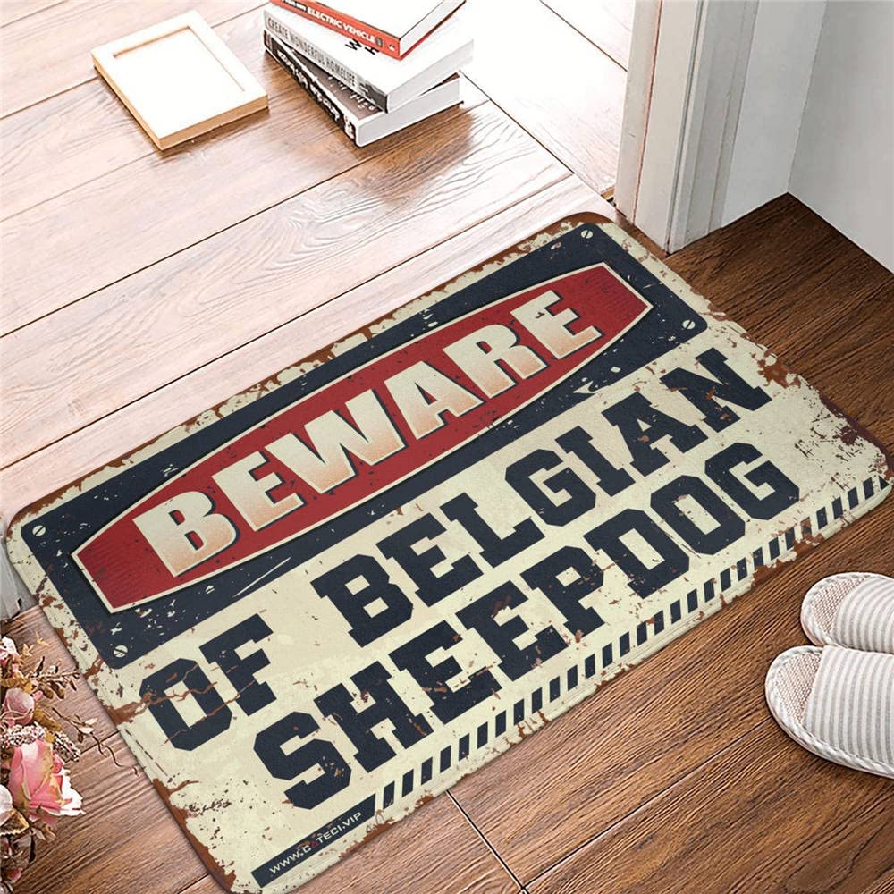 Tapis de berger belge d'extérieur pour porte d'entrée - Essuie-pieds automne 65x90 cm