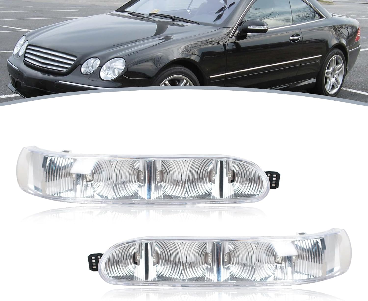 Mirror Turn Signal Indicator Light For Mercedes-Benz CL S Class W220/215 2003-2006 2208200521 2208200621 Left&Rignt