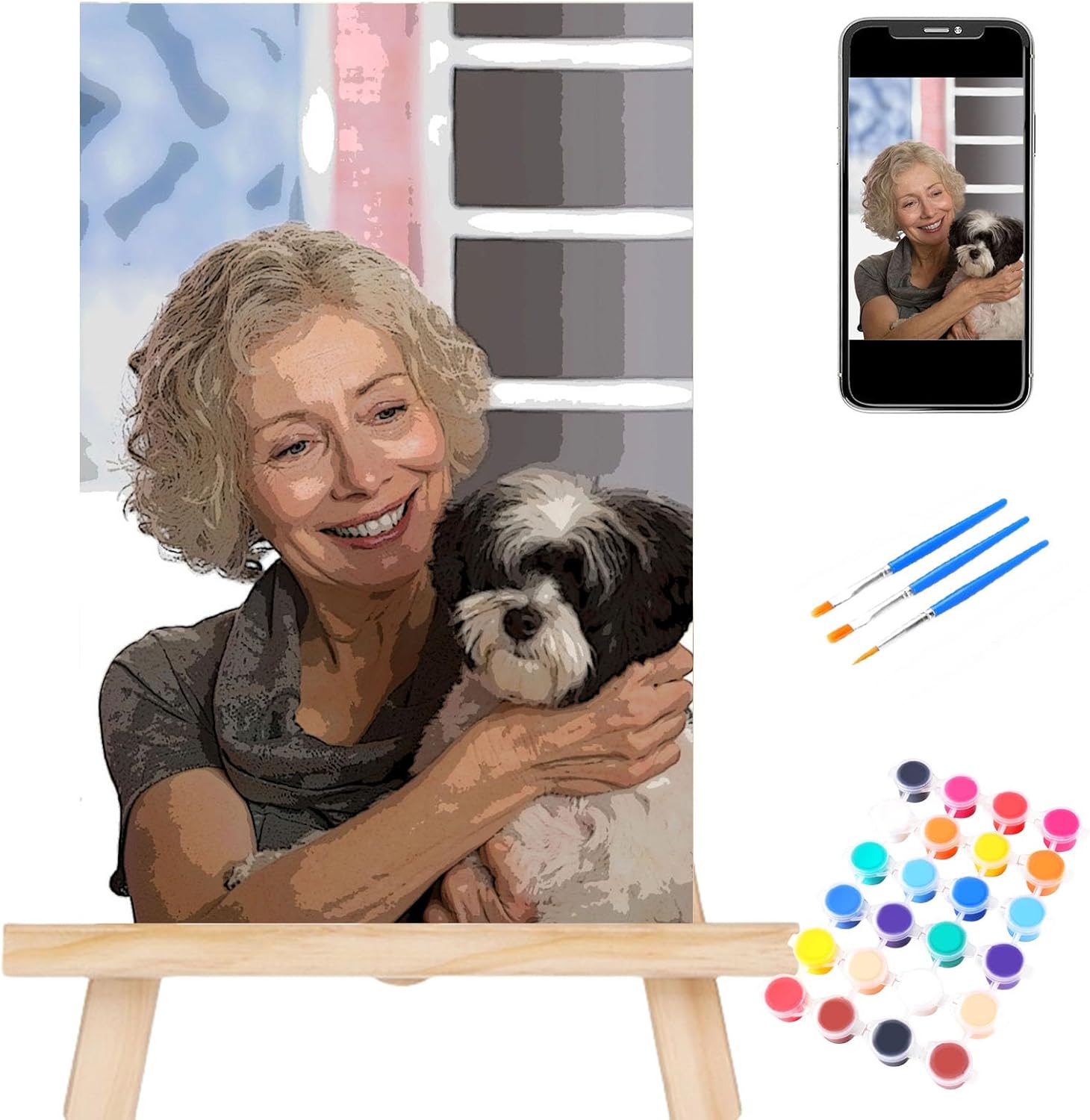 DIY Paint by Numbers for Adults,Custom Paint by Number From Photos,Personalized Paint by Numbers