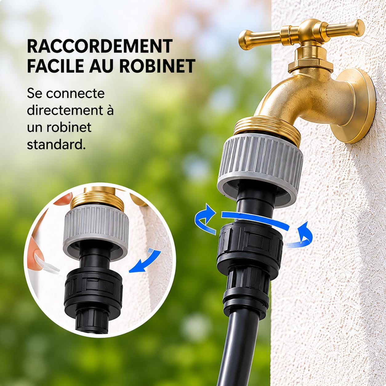 Brumisateur Terrasse Exterieur Kit D’Irrigation, Système De Brumisateur Extérieur, Système De Refroidissement Extérieur pour Jardin, Serre, Piscine, Parasols et Pergola (25m)