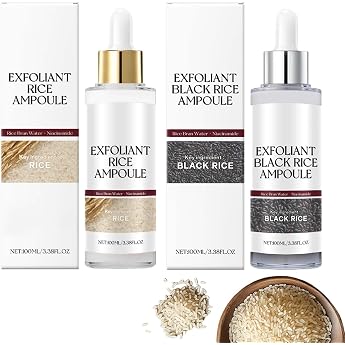 Peel Shot Glow Rice Ampoule Duo Exfoliant White & Black Rice Ampoule Black and White Rice Peeling Moisturising and Pore Reducer for the Face for All Skin White + Black