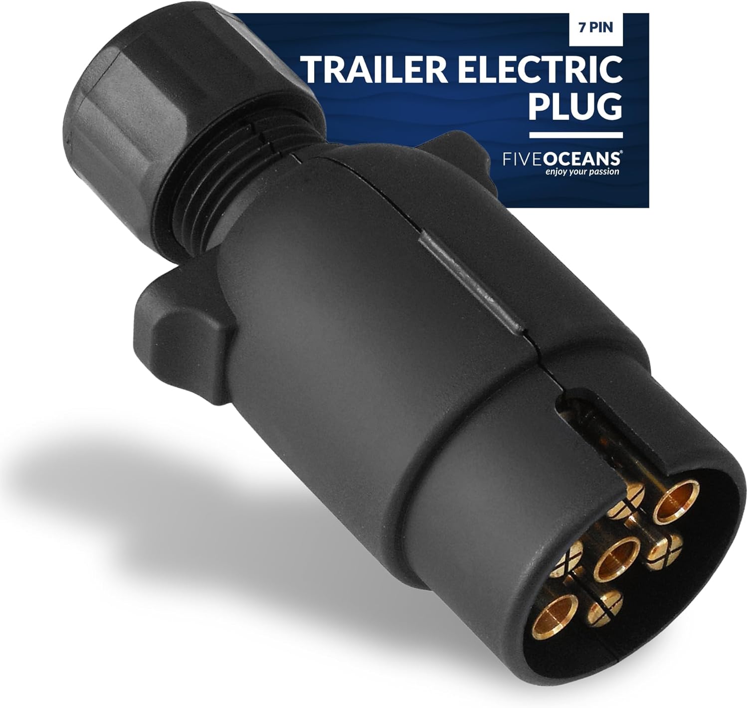 Five Oceans 7 Pin Trailer Electric Plug Adapter and Socket
