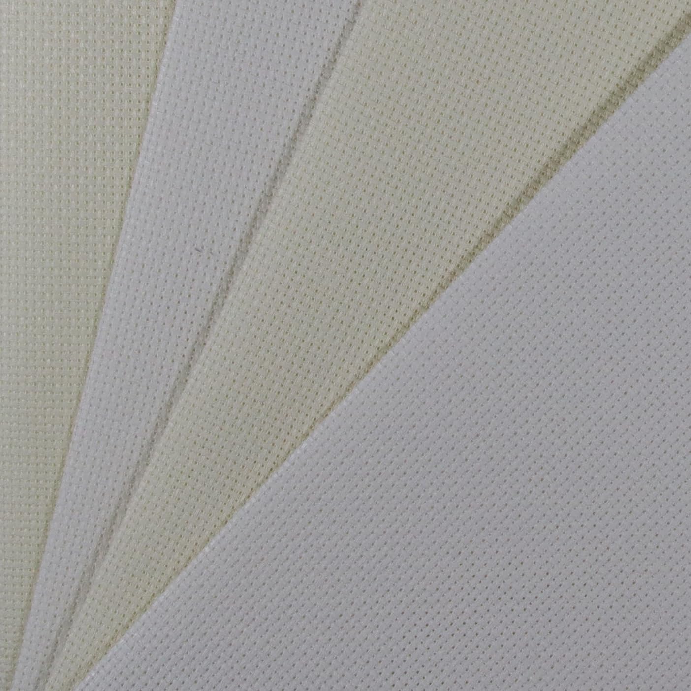 KCS 4/6 pc of 12" x 18" 30cmx45cm 16CT Counted Cotton Aida Cloth Cross Stitch Fabric (White+Antique White, 4 pc)