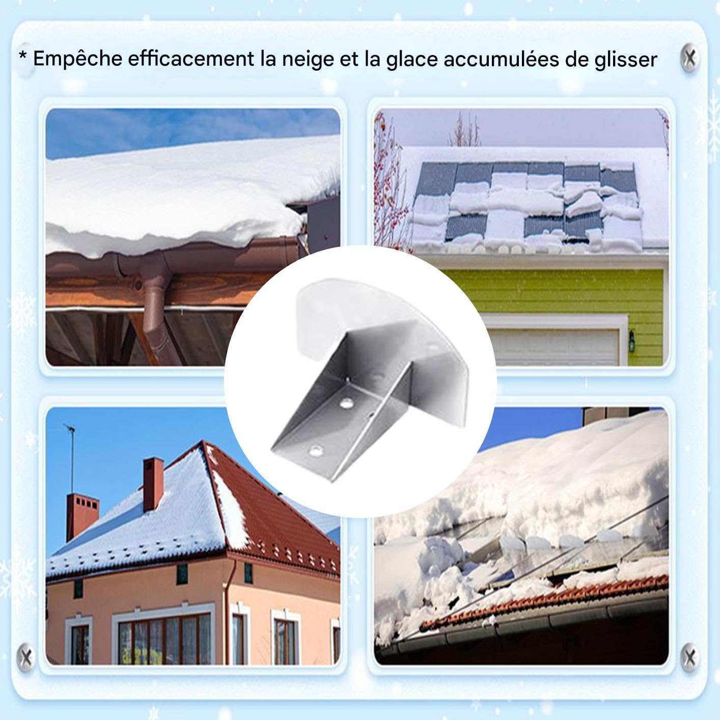Retenedores de Nieve para Techo Metálico 25 Unidades Barreras | Sistemas De Retención De Nieve Para Tejas Y Canalones En Viviendas Y Edificios