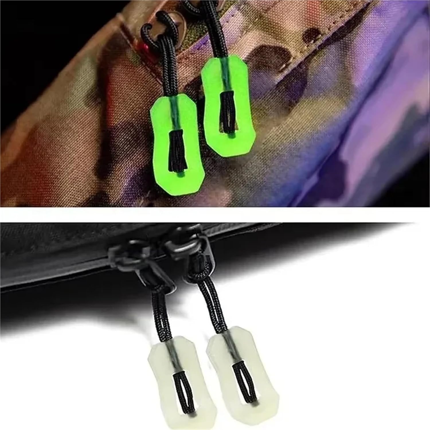 Glow in the Dark Zipper Pulls 36 Pcs Glow in Dark Zipper Pull Rope, Anti-Lost for Backpack & Jackets