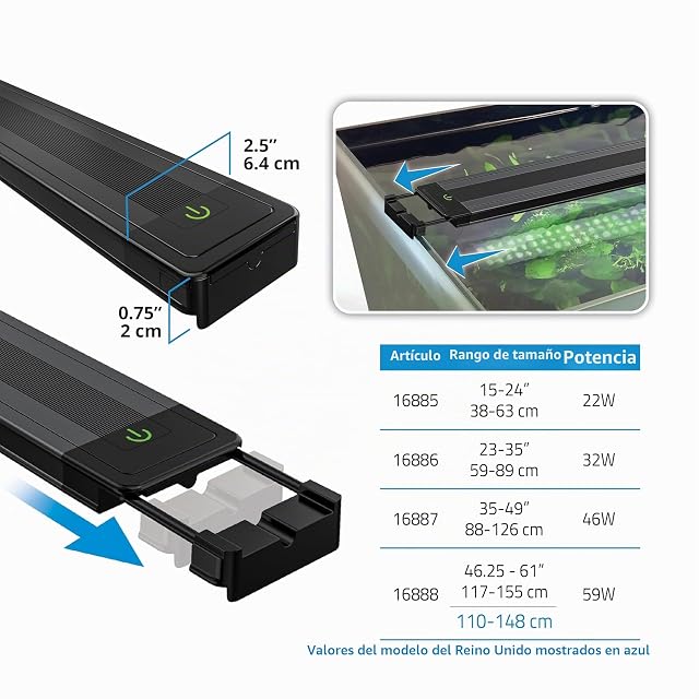 Foto 6 de 7 de Fluval Plant LED 4.0, 59W (110,5-148,1 cm)
