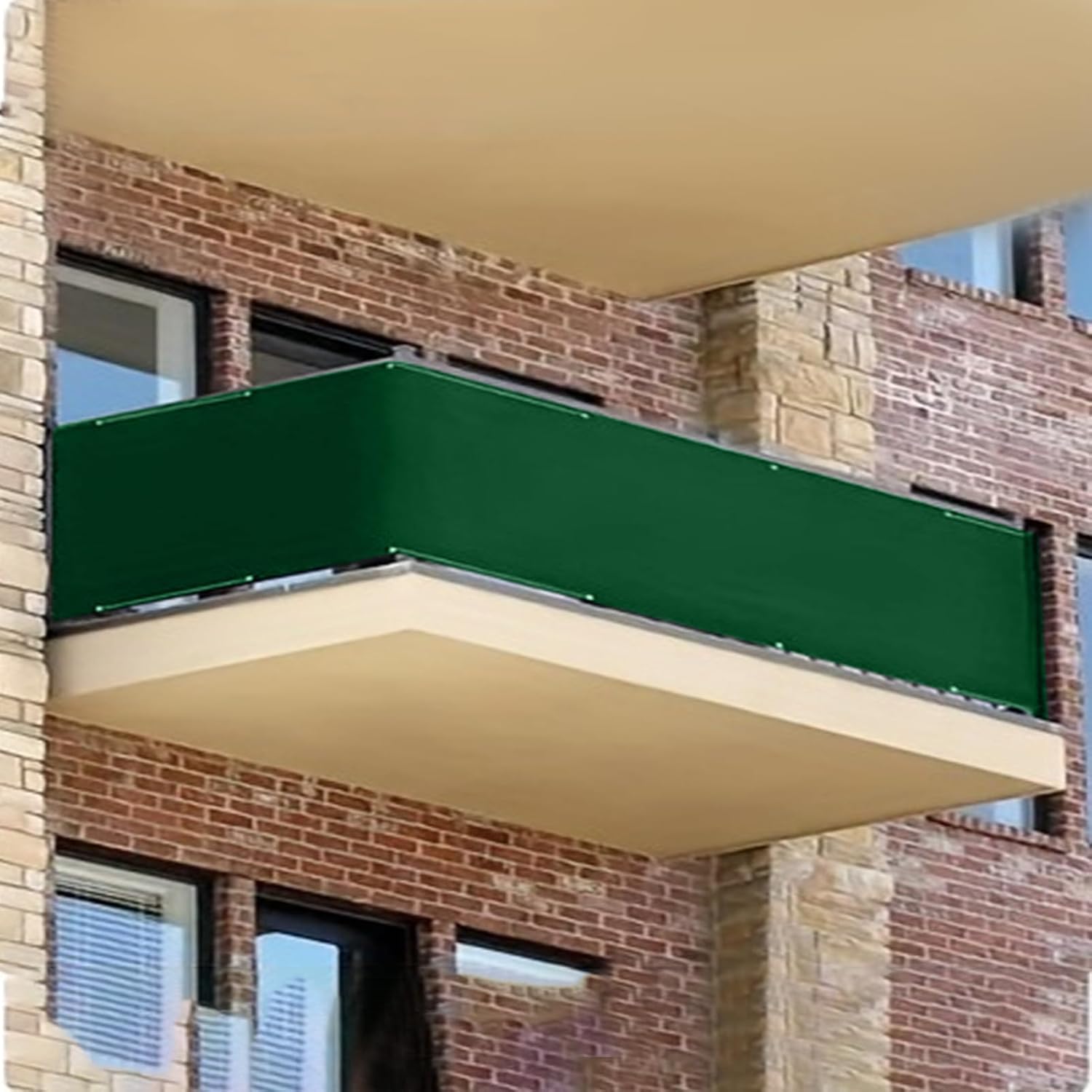 4'x25' Dark Green Privacy Fence Screen, 100% Solid Non-See-Through Privacy Fence Panel, Garden Privacy Fence, Full Privacy for Balcony, Backyard,Porch, Railing and Pool