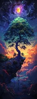 ZHUMUTO Diamond Painting Erwachsene Groß XXL 60x160cm Baum Mond