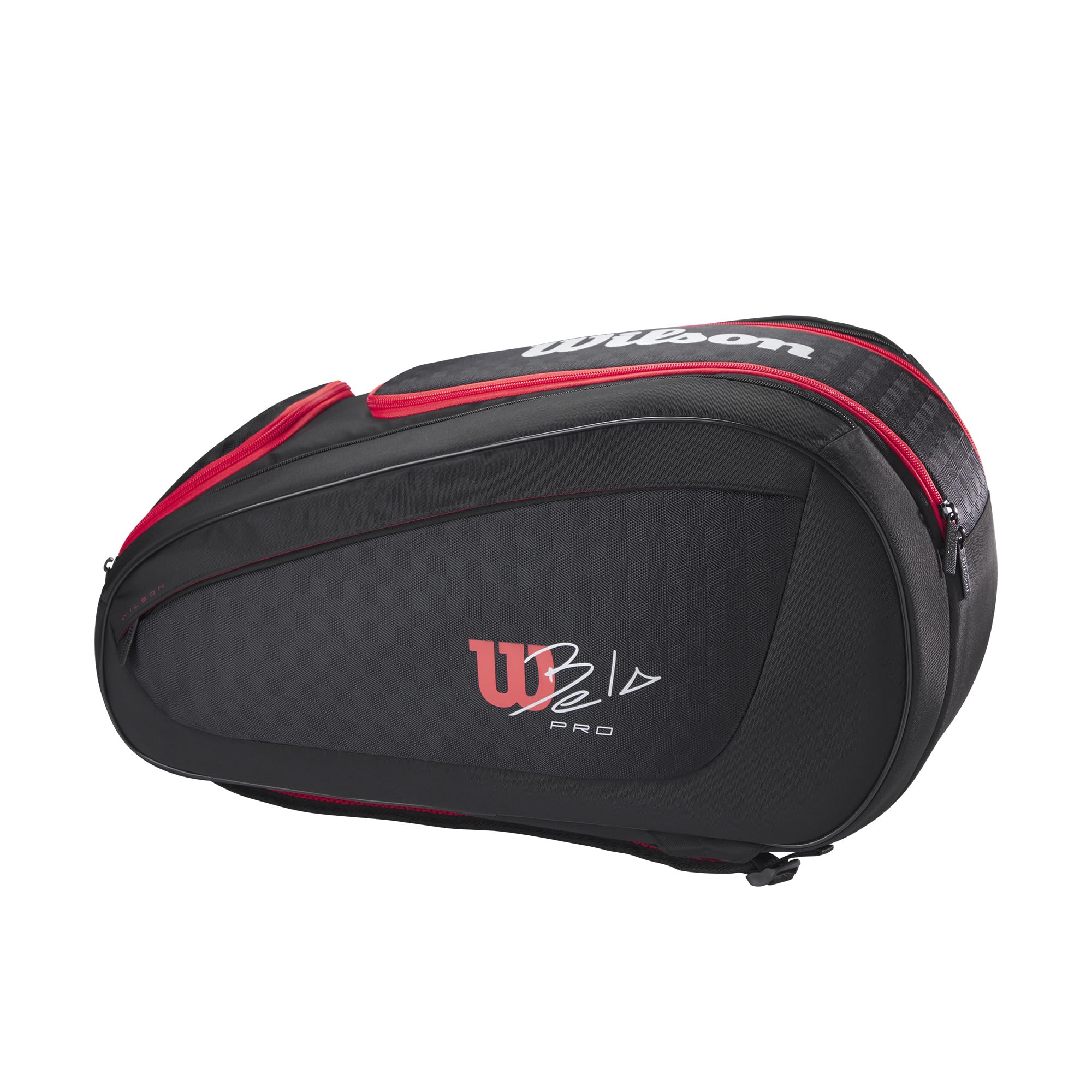 WILSON Bela Super Tour Padel Bag - czarny/czerwony, mieści do 4 wioseł