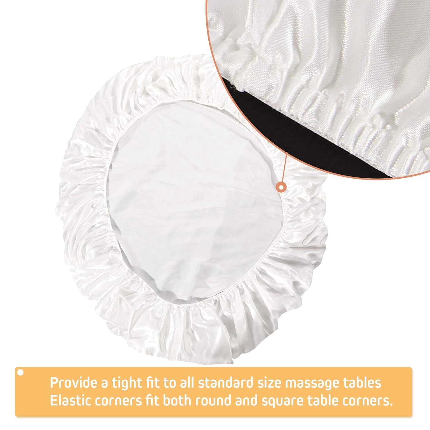 Massage Table Protective Cover,Silk Like Fitted Sheet,Stain-Resistant,Reusable,Machine Washable Spa Bed Sheet(Massage Table Not Included) (white)… : Beauty & Personal Care
