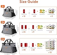 Vista 4 de Lifewit - Bolsa de almuerzo grande aislada, lonchera suave con enfriamiento para adultos, hombres, mujeres.