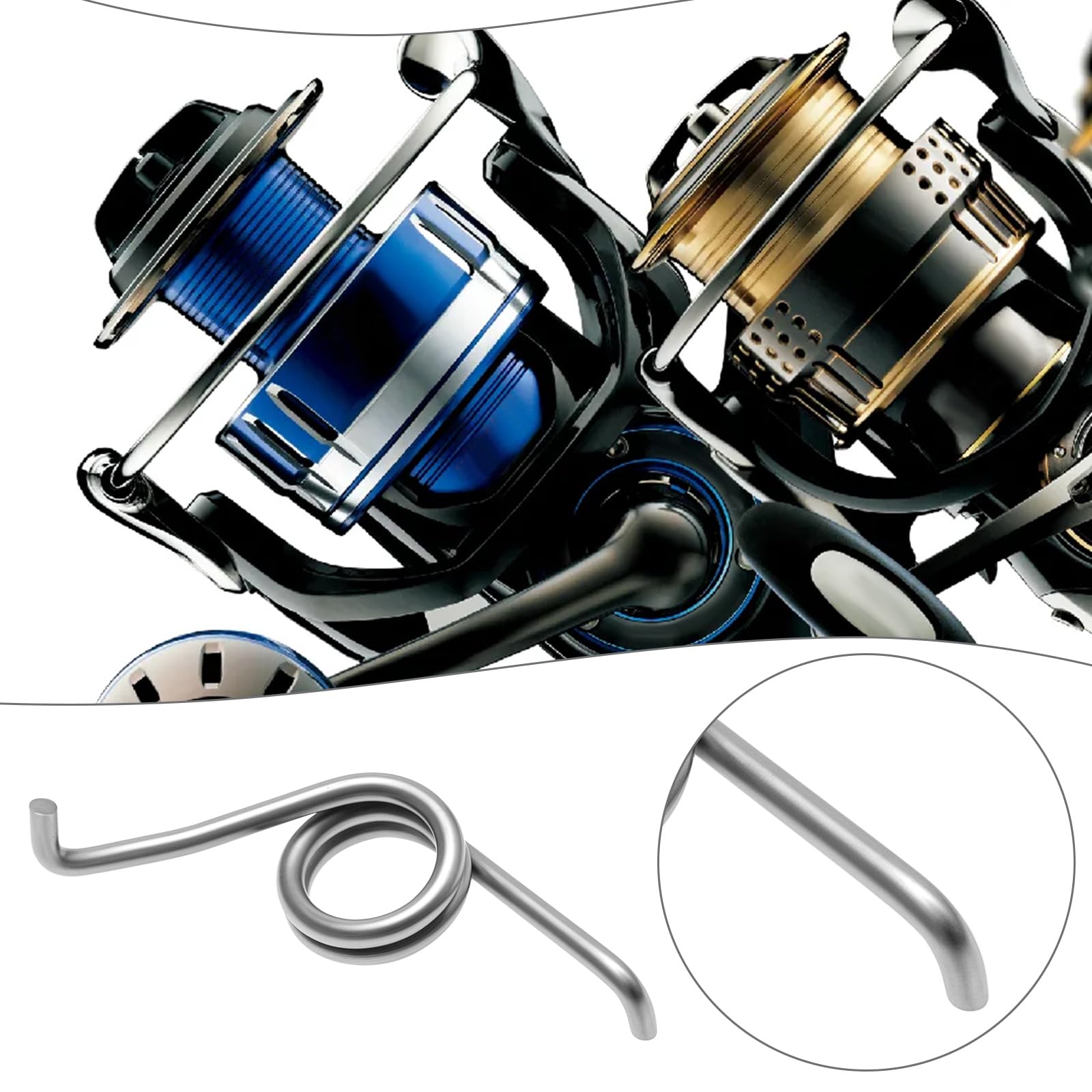 4 Piezas de Carrete de Pesca Giratorio Carrete de Resorte de Larga Duración Reparación de Carrete de Resorte Piezas de Repuesto Accesorios de Pesca Compatibles con Daiwa