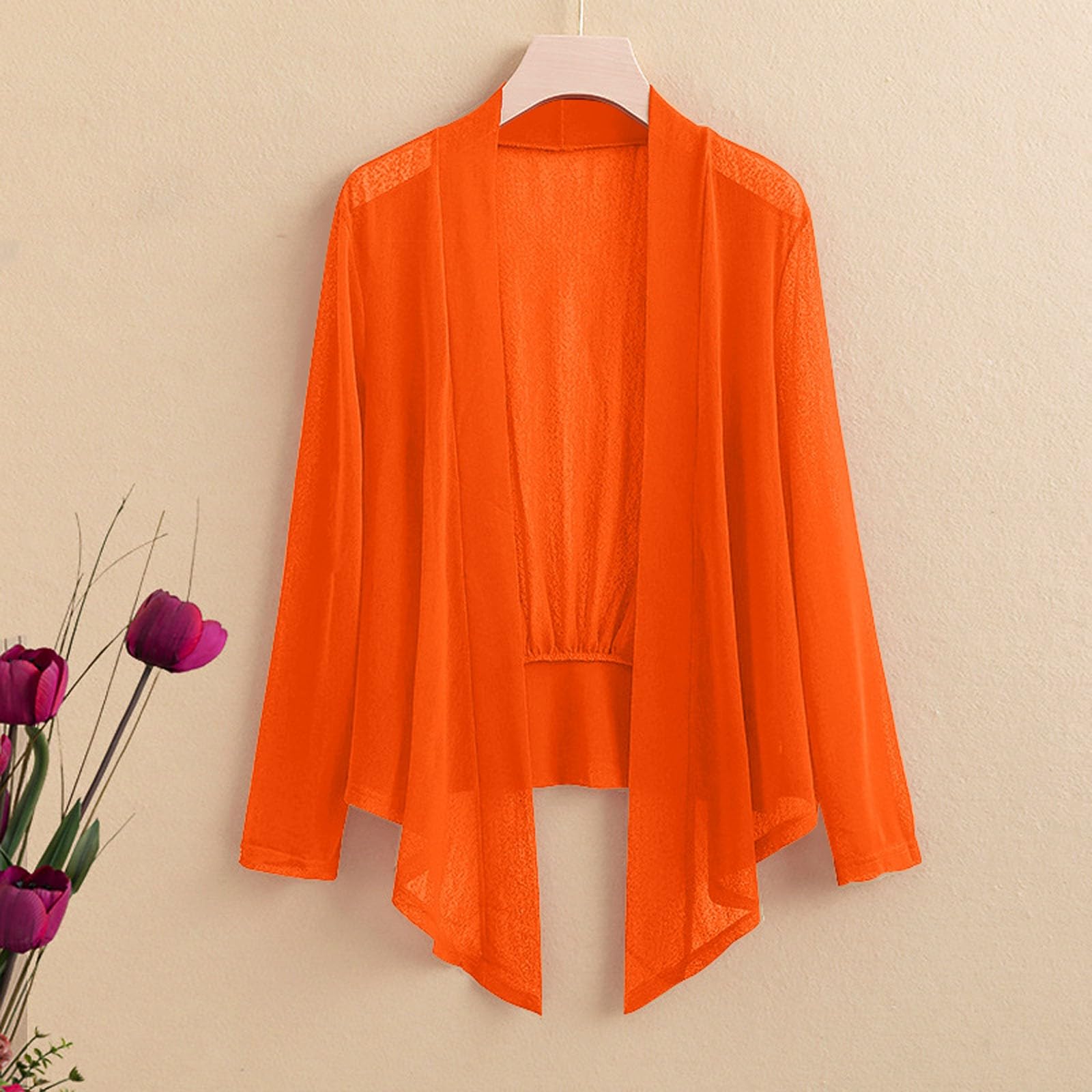 Bolero - Chaleco para mujer, elegante, talla grande, informal, manga larga, abrigo versátil, chaquetas