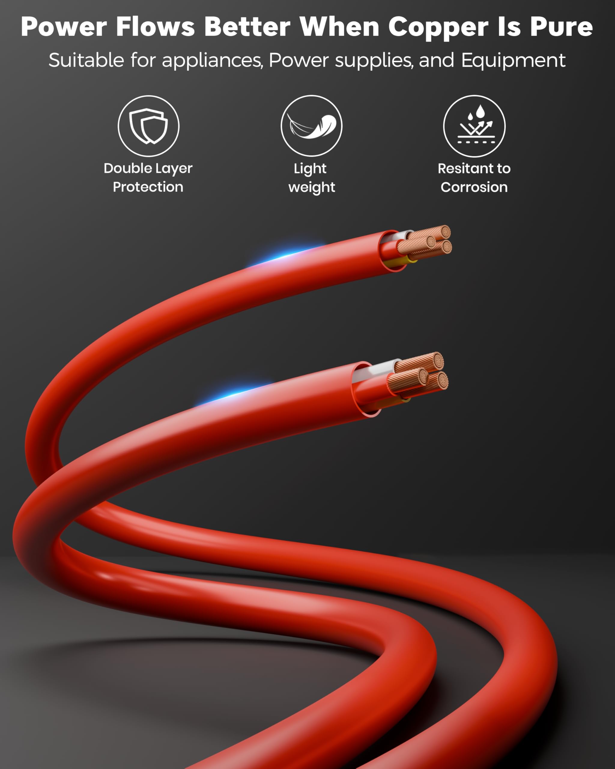 FEDUS 3 Core Power Cable - Heavy Duty & Flame Retardant -6 FEDUS 3 Core Power Cable - Heavy Duty & Flame Retardant -6