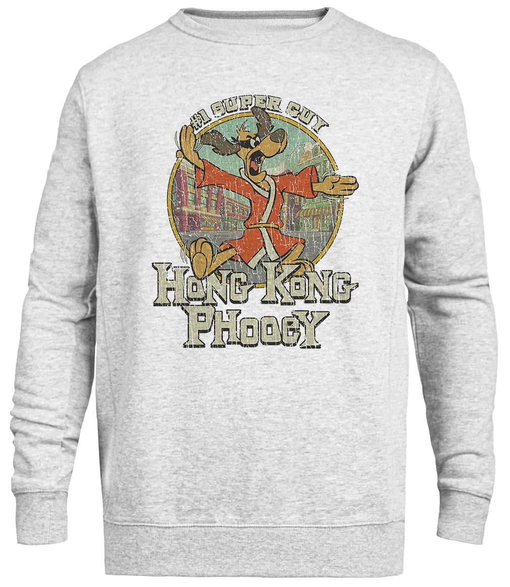 Hong Kong Phooey 1974 Szary Sweter Unisex Z Okrągłym Dekoltem Bez Płci Unisex Grey Jumper Genderless Crewneck