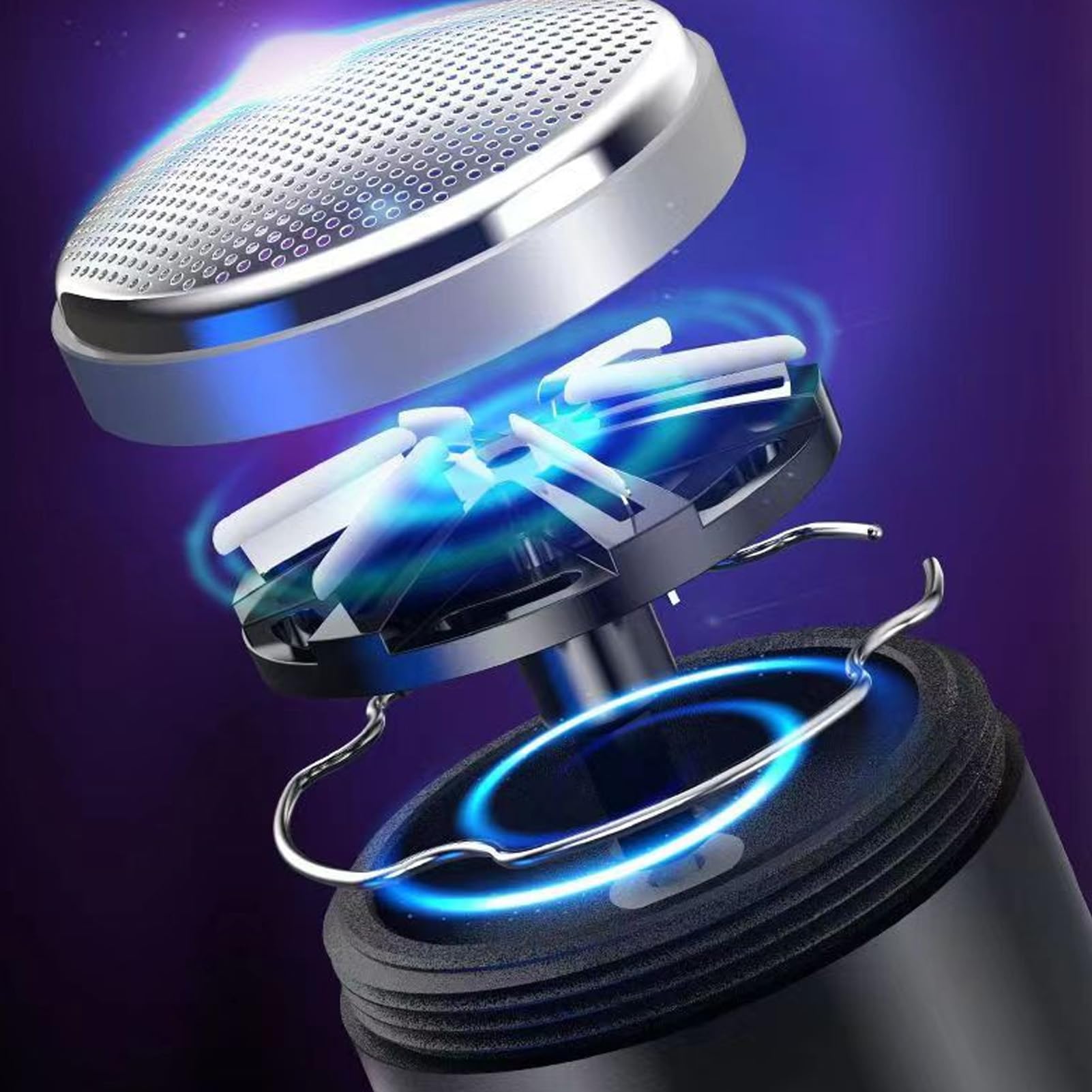 Mini Electric Beard Trimmer, USB Rechargeable, IP7X proof water, 65000RPM Portable Digital Beard Cutter, Aluminum Material, Compact Size for Gentleman