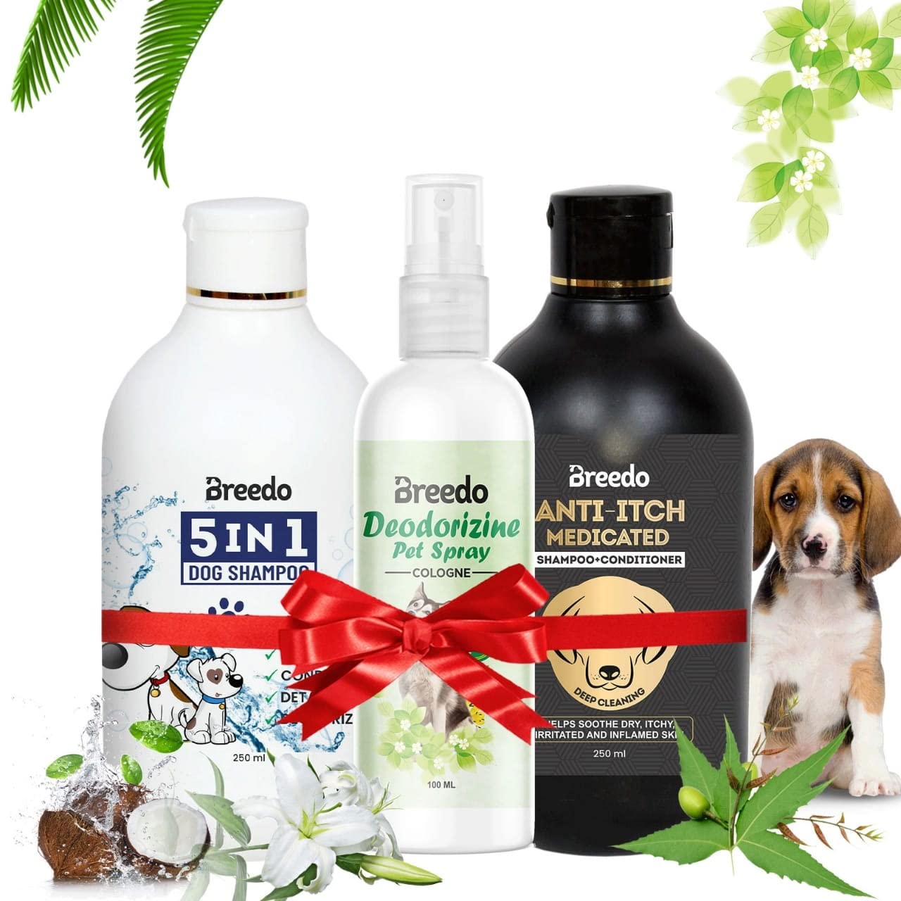 Breedo (Combo Of 3) Dog 5 In 1 Shampoo +Anti-Itch Shampoo(500 Milliliter)+ 100 Milliliter Natural Dog Body Deodorizer Spray Natural Itch Relief Dog Shampoo For Labrador, German Shepherd, Gold (B0B469J24P) Amazon Price History, Amazon Price Tracker