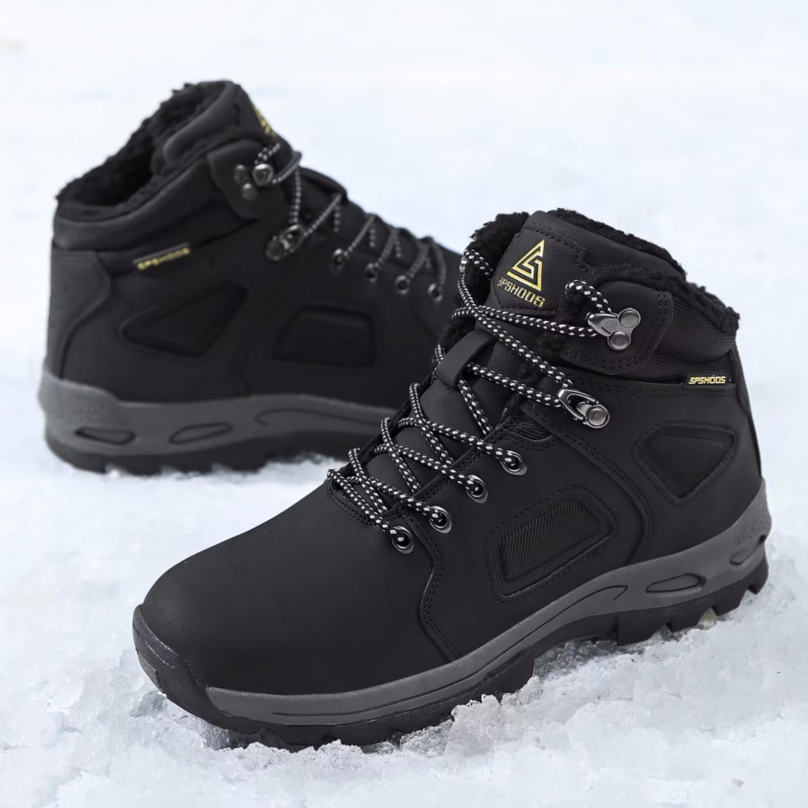 Botas de Invierno Hombre Impermeable Antideslizantes Botas de Nieve