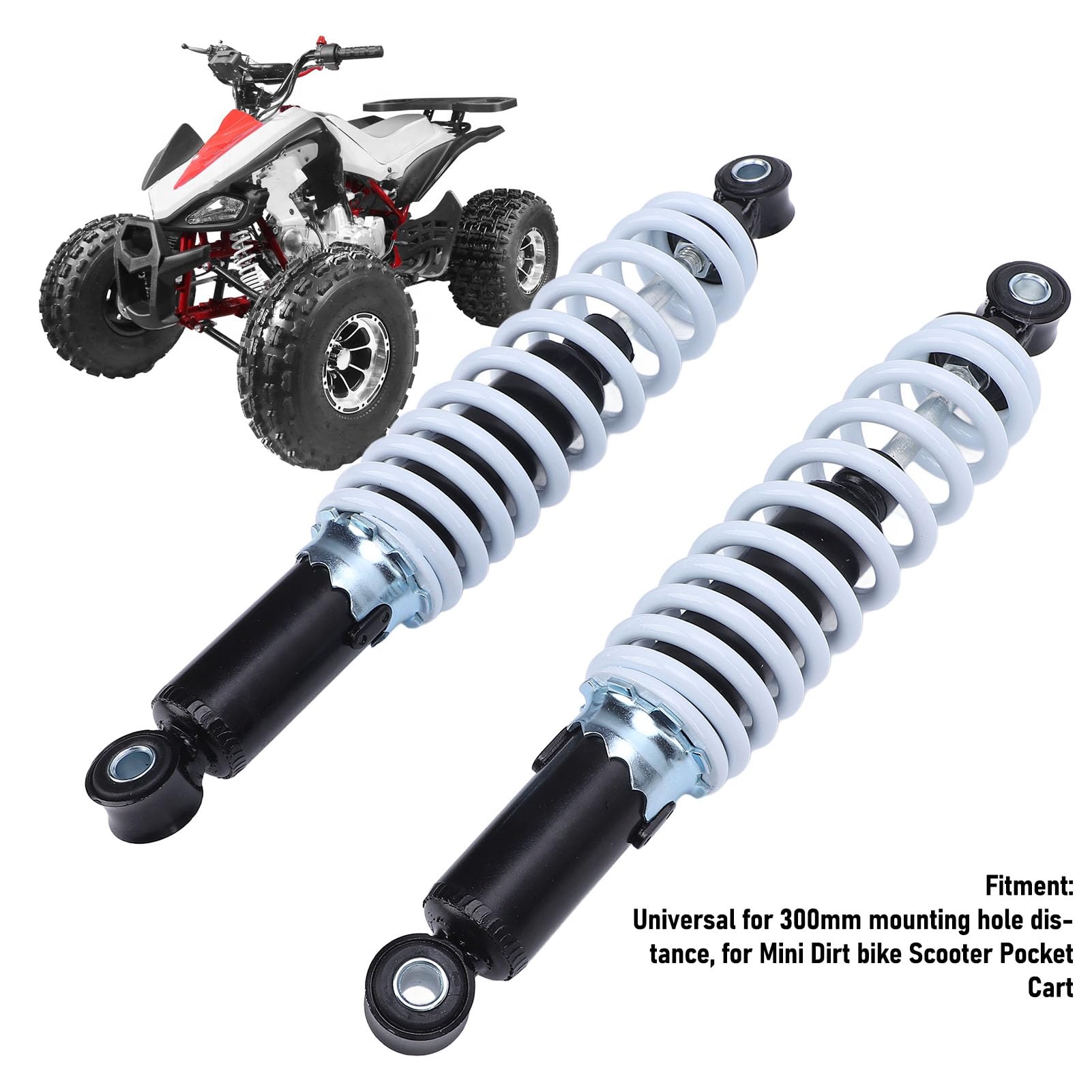 Amortiguador de Motocicleta de 300mm, Suspensión Trasera, Amortiguador Ajustable para Mini Moto de Cross, Scooter, Carrito de Bolsillo, 2 uds.
