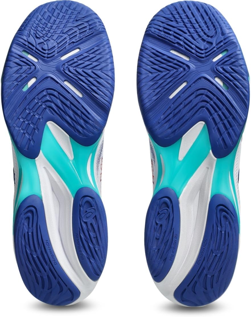 ASICS Men's Netburner Ballistic FlyteFoam 4 Volleyball Shoes, 10.5, White/ASICS Blue - Image 7