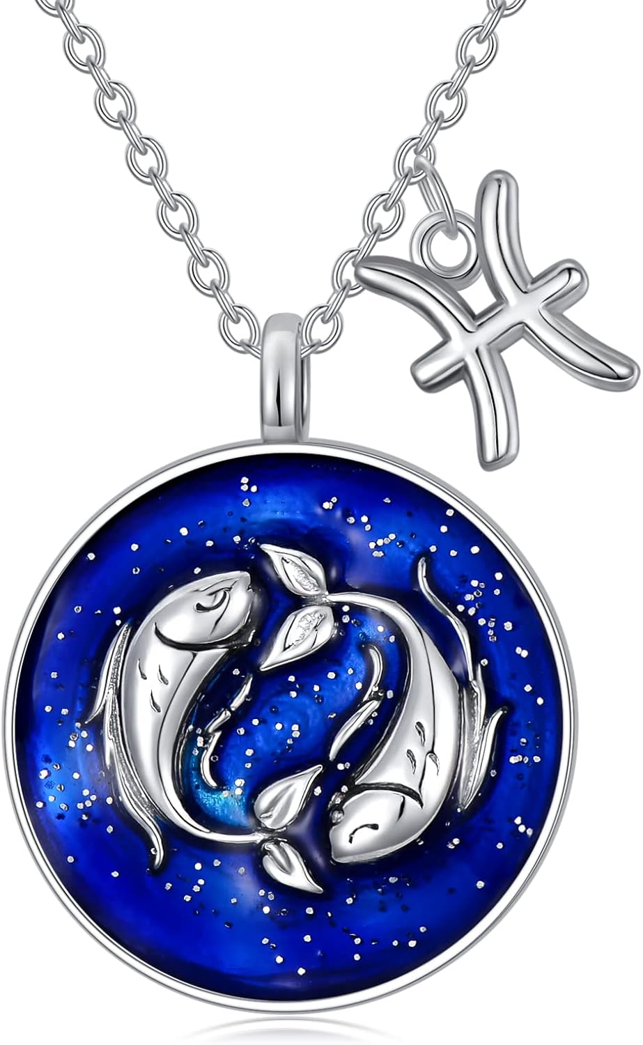 Zodiac Sign Necklace for Women 925 Sterling Silver 12 Constellation Coin Disc Horoscope Pendant for Girlfriends Horoscope Zodiac Jewelry for Her