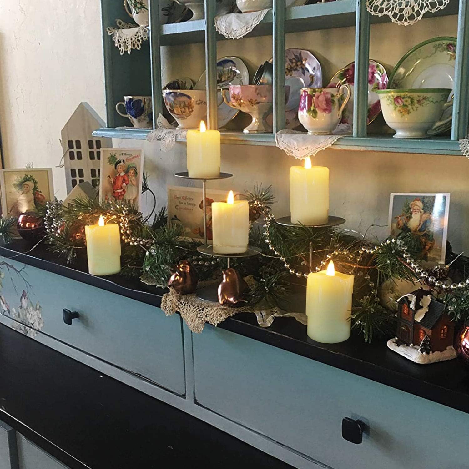 Homemory 2" x 3" Flameless LED Pillar Candles with Remote