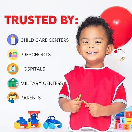 Miniatura 5 de Baberos grandes impermeables para exteriores, colección de 4 unidades, 12 unidades, 48 unidades