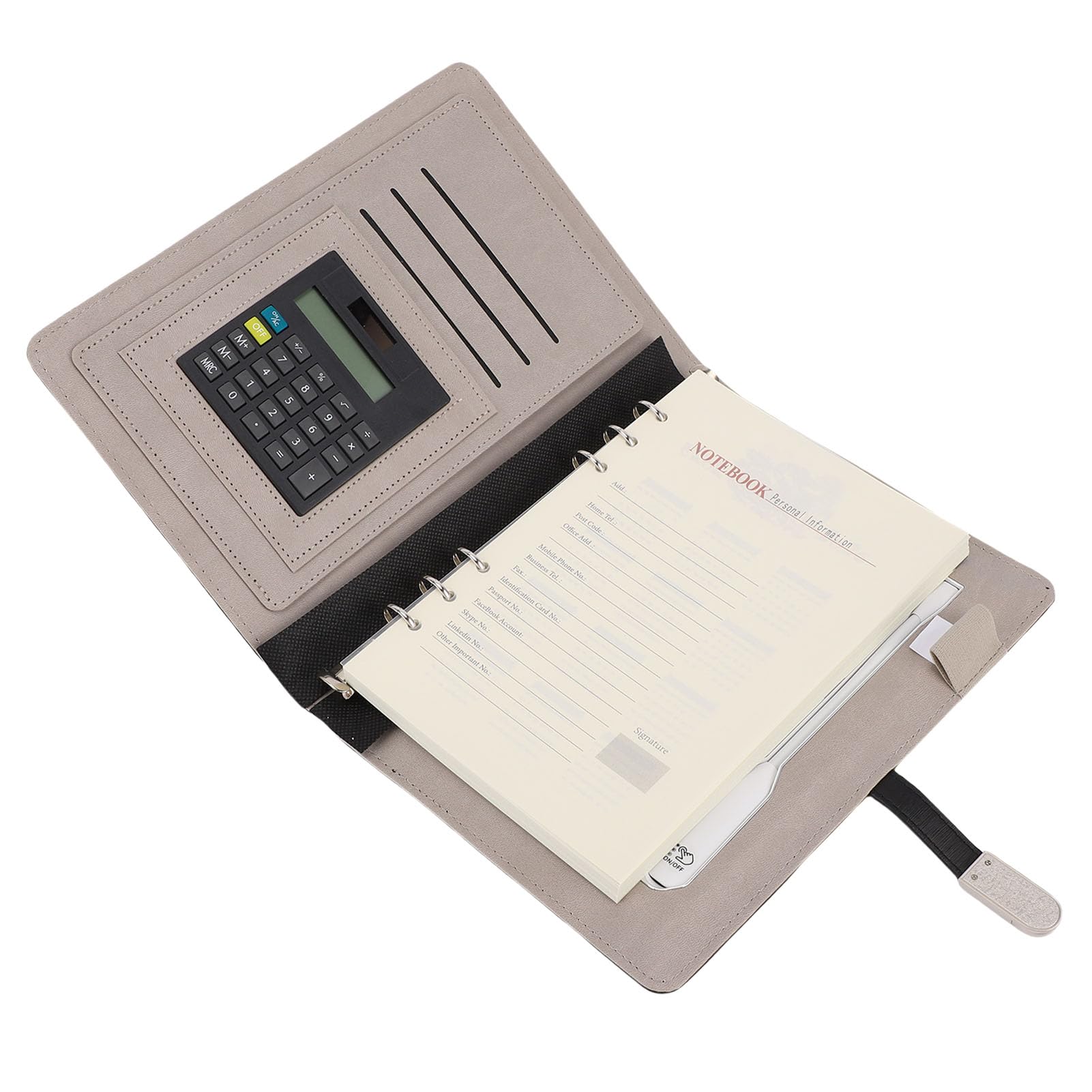 XUMIUZIY Journal de Voyage à Chargement sans Fil avec LED, Carnet Rechargeable personnalisé pour le Travail Professionnel Scolaire