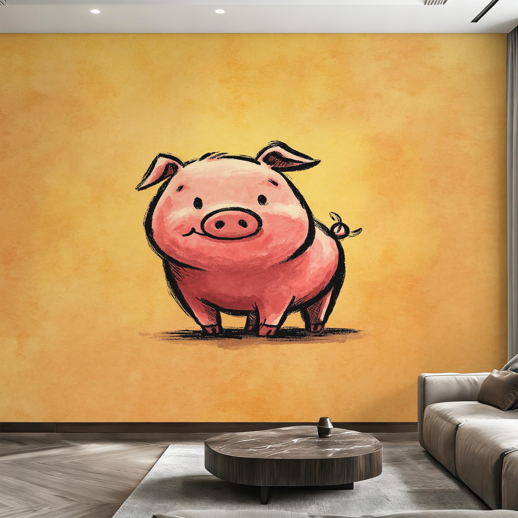Papier Peint Panoramique Cartoon pour Chambre Fille Animaux Mignons 400x280 cm