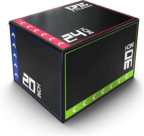 3-in-1 Foam Plyometric Jump Box - High-Density EPE Foam Core