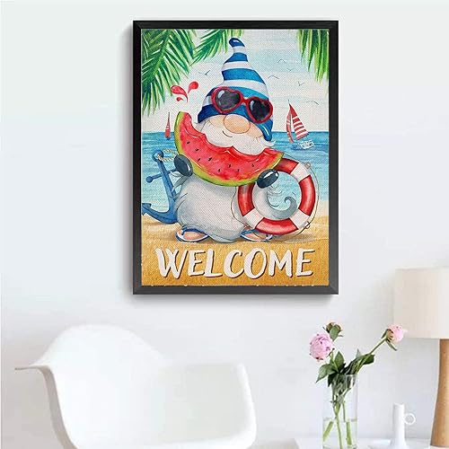 Miniatura 3 de Offito Kits de pintura de diamantes de gnomos para adultos, niños principiantes, kits de arte de diamantes de gnomos 5D, pintura de gnomos por