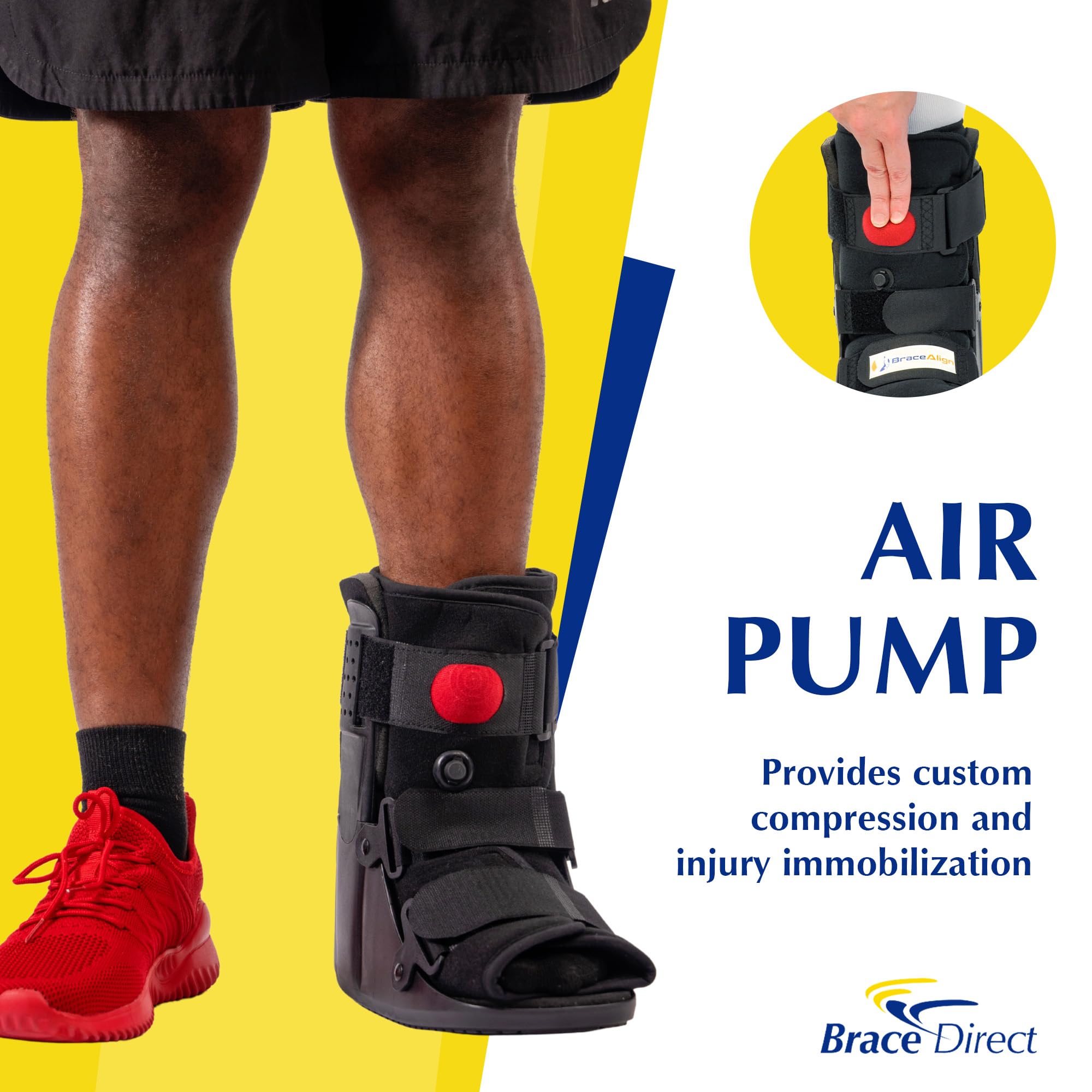 Air CAM Walker - Bota de fractura corta PDAC L4360/L4361, bota médica para esguinces, fracturas y recuperación postoperatoria, talla XS (zapatos de EE. UU. para hombre 3-4 / mujer 4-6)
