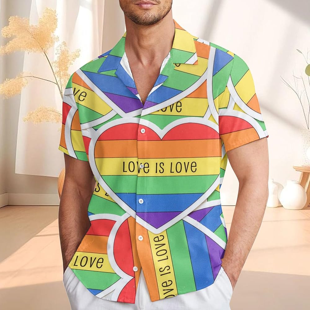 Maglietta Unisex Arcobaleno Con Cuore LGBTQ+ Pride - S4E, Idea Regalo Per Gay Pride E Parate