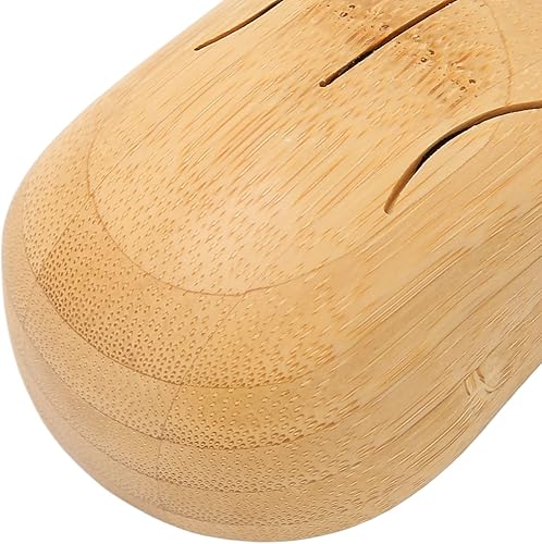 Miniatura 8 de FOSA Dispositivos de control de computadora de madera de bambú, dispositivos inalámbricos de computadora Plug and Play para computadora portátil,