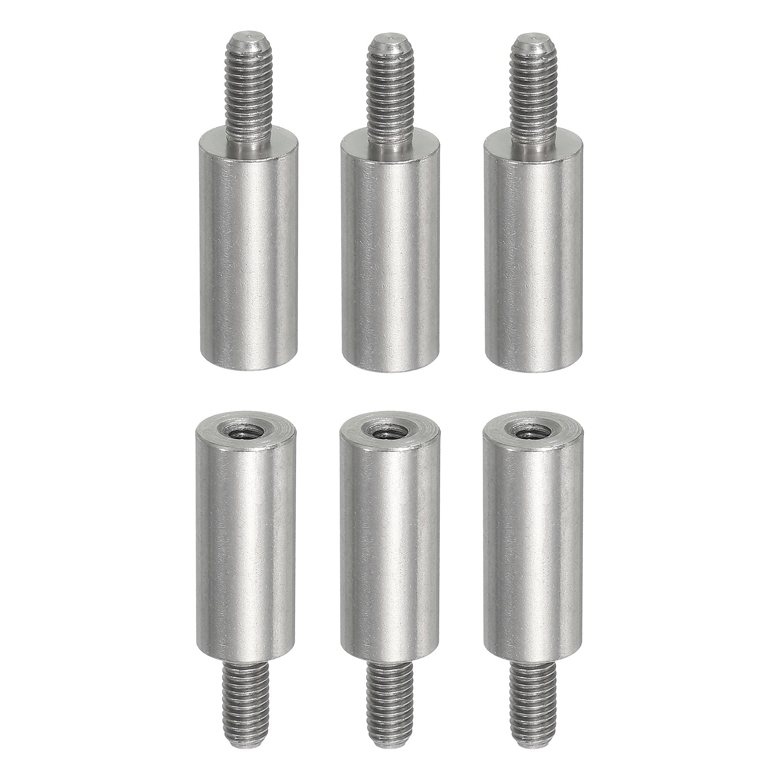 PATIKIL Standoff Screws, 6pcs M5x11mm Male to M4x23mm Female 304 Stainless Steel Thread Reducing Round Standoff Spacer Screw Nuts Thread Adapters Reducer Extender Conversion Fasteners