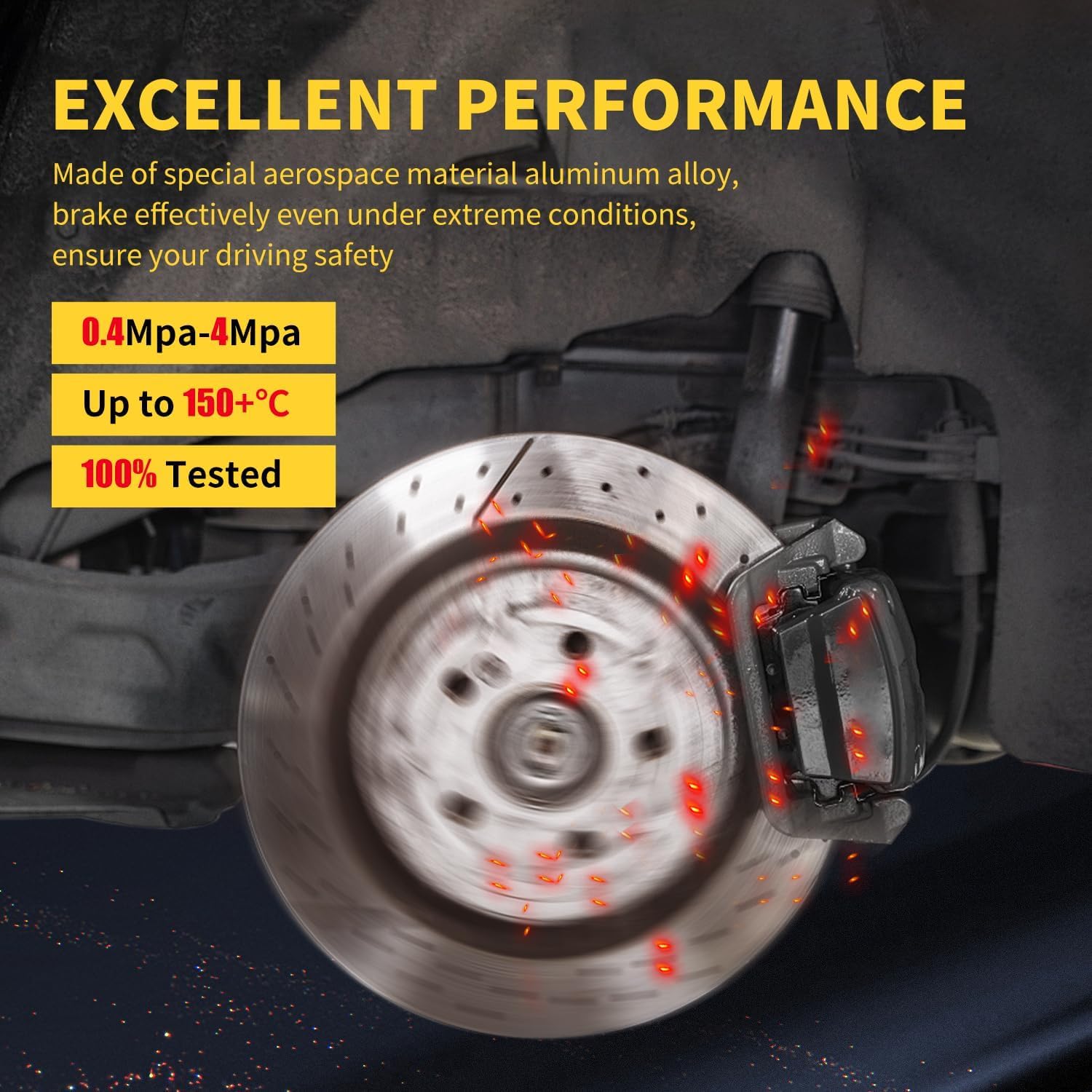 Front Left & Right Brake Calipers Fit for Chevy Avalanche Suburban Tahoe Express Silverado 1500 08-20, Cadillac Escalade XTS 08-19, GMC Savana Sierra Yukon 08-20 18-B4919A 18-B4918A