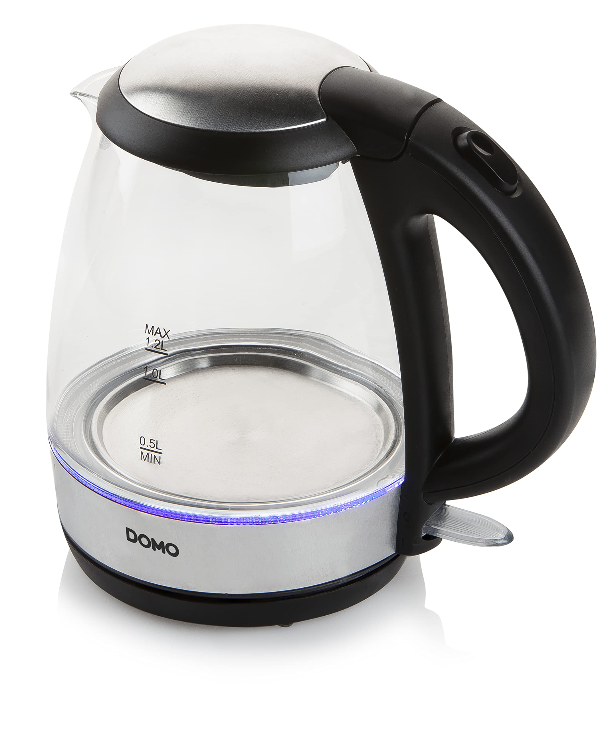Domo DO9218WK Bollitore Elettrico Argento/Nero/Trasparente-image