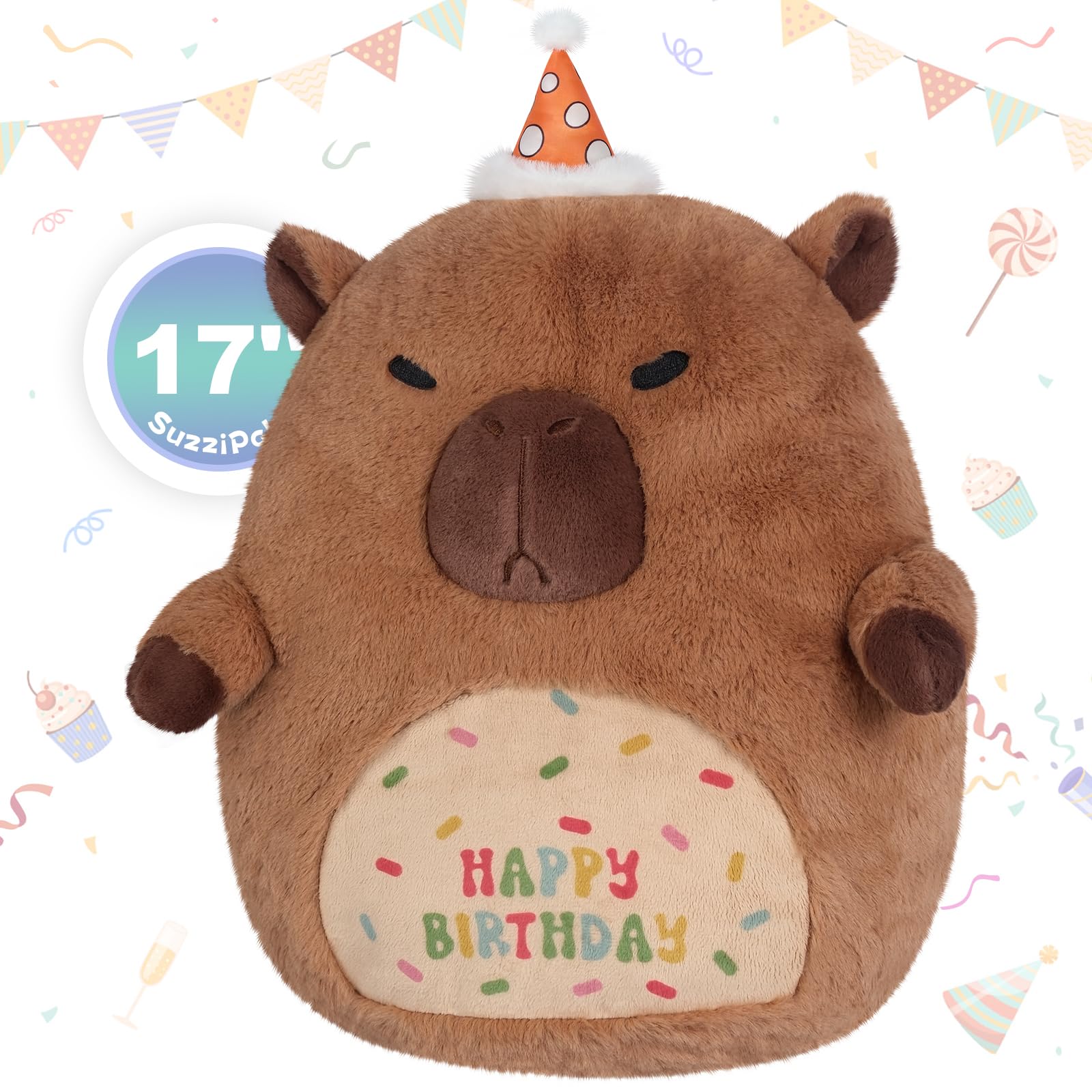 Capybara Stuffed Animal Pillow, Cute Plush Pillow for Cuddling, Capybara Plush Toy for Kids and Adults, Capybara Gifts