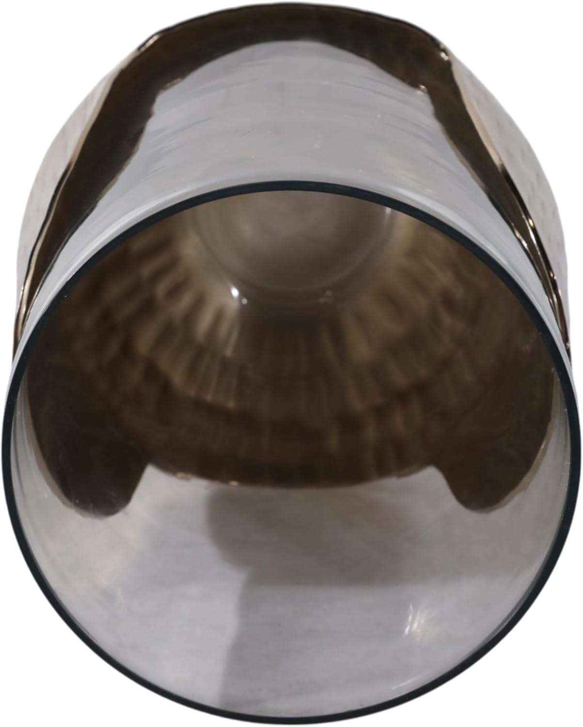 Modern Glass Pillar Hurricane Candle Holder with Metal Base - Decorative Home Accent for Living Room Decor - Candle Stick Holder Centerpieces for Tables, Entryway, or Console - 8", Gold & Clear