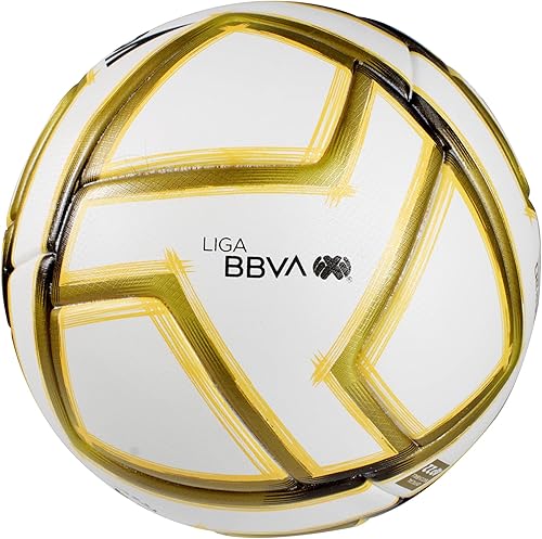 Miniatura 3 de Voit Balón de Fútbol Nº 5, Liga MX Apertura FIFA Pro Calidad: Diseñado para su uso en Profesional, Blanco y Oro