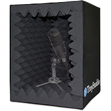 BXI Portable Sound Recording Vocal Booth - |Reflection Filter & Microphone Isolation Shield| - |Large Foldable Stand Mountable Super Dense Sound Absorbing Foam