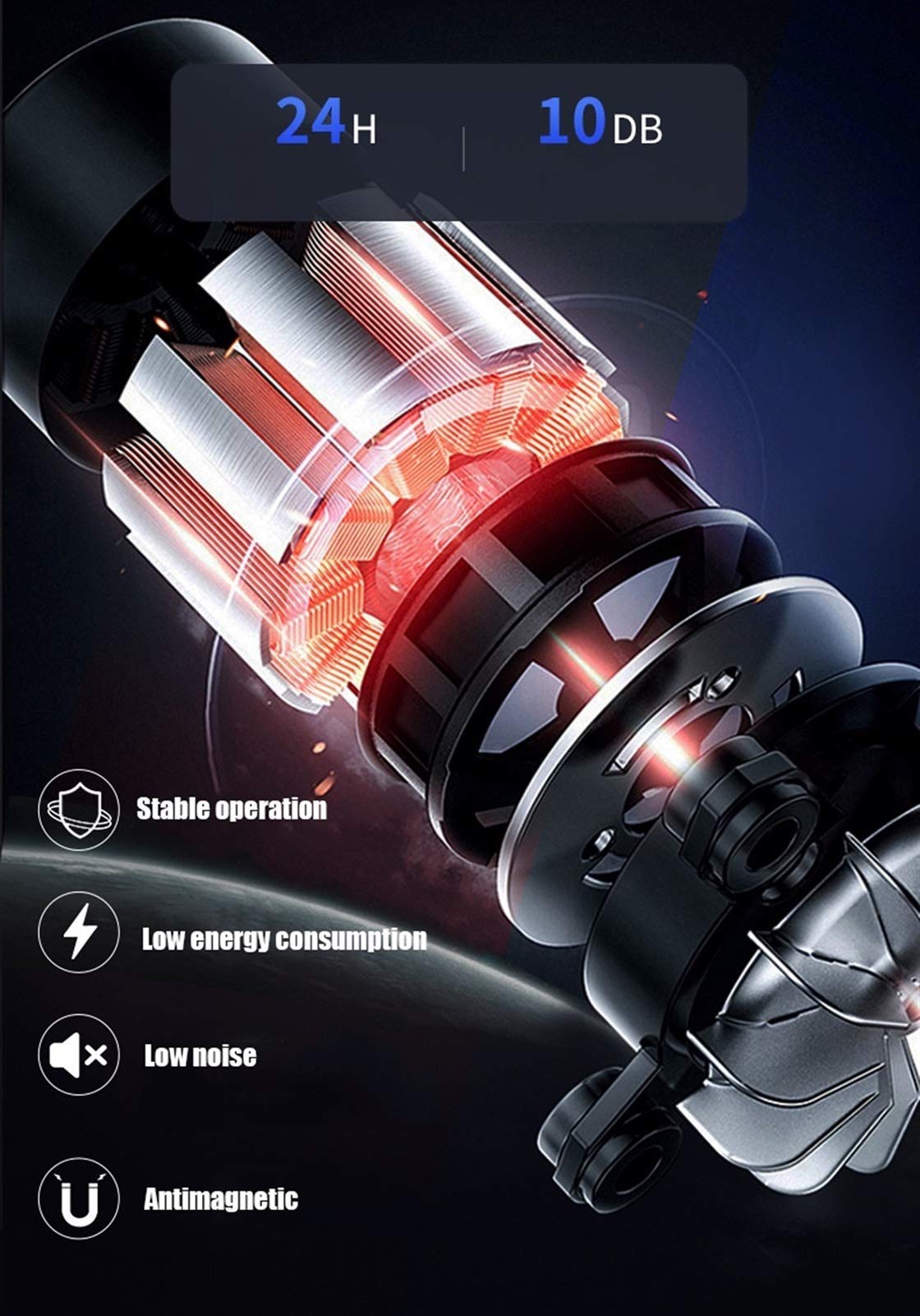 Orologi Auto -tornanti per 3 Orologi per Tutti Gli Orologi Meccanici Automatici con Motore Tranquillo e Luce a LED
