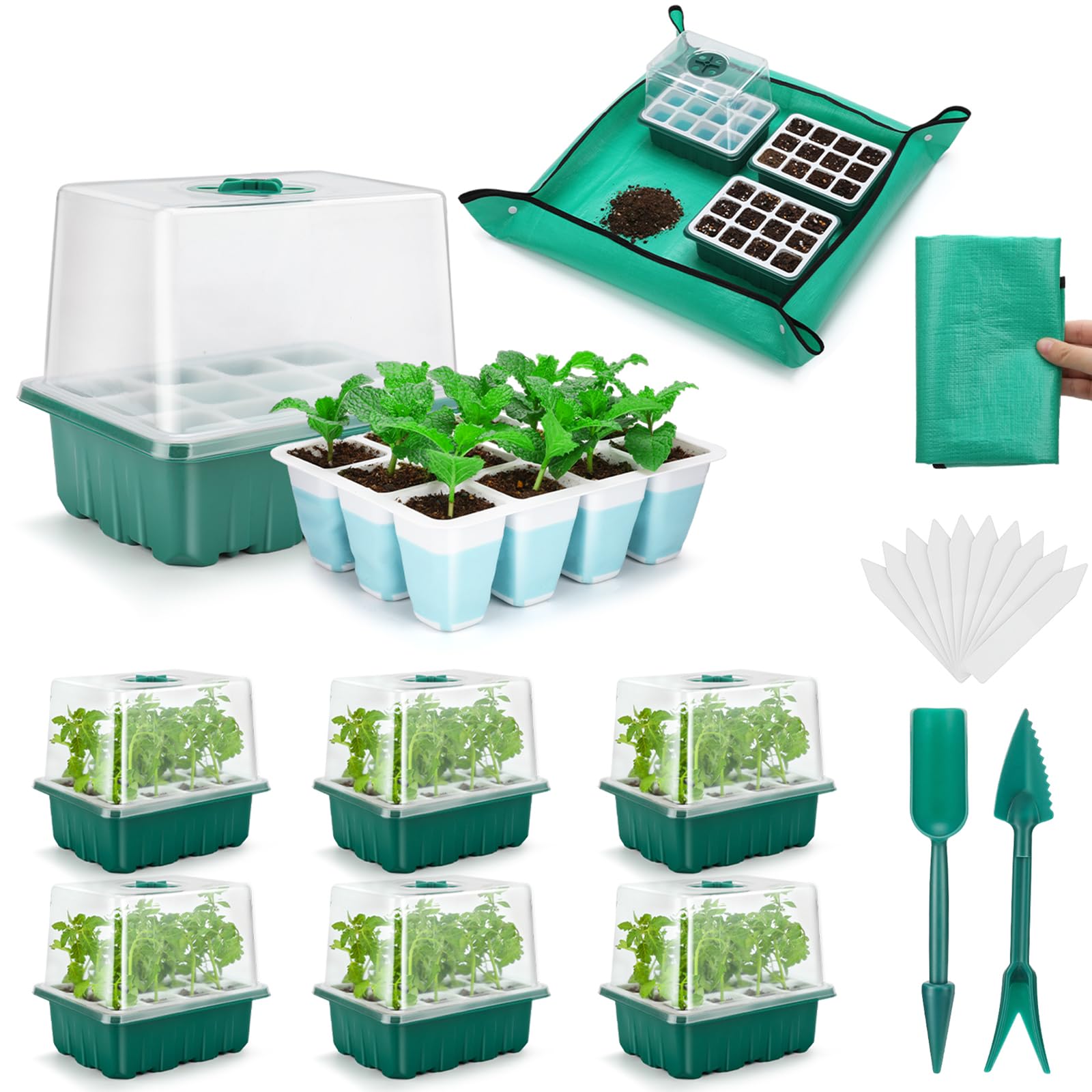 Hanaoyo 6-Pack Reusable Seed Starter Tray