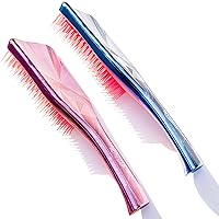 Vista 9 de WYNK Cepillo desenredante para adultos y niños, peine desenredante, herramientas y aparatos para cabello natural, ondulado, rizado, enrollado