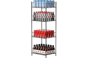 ETELI Cool Shoe Rack, 4-Tier Freestanding Water Bottle Holder Storage Organizer