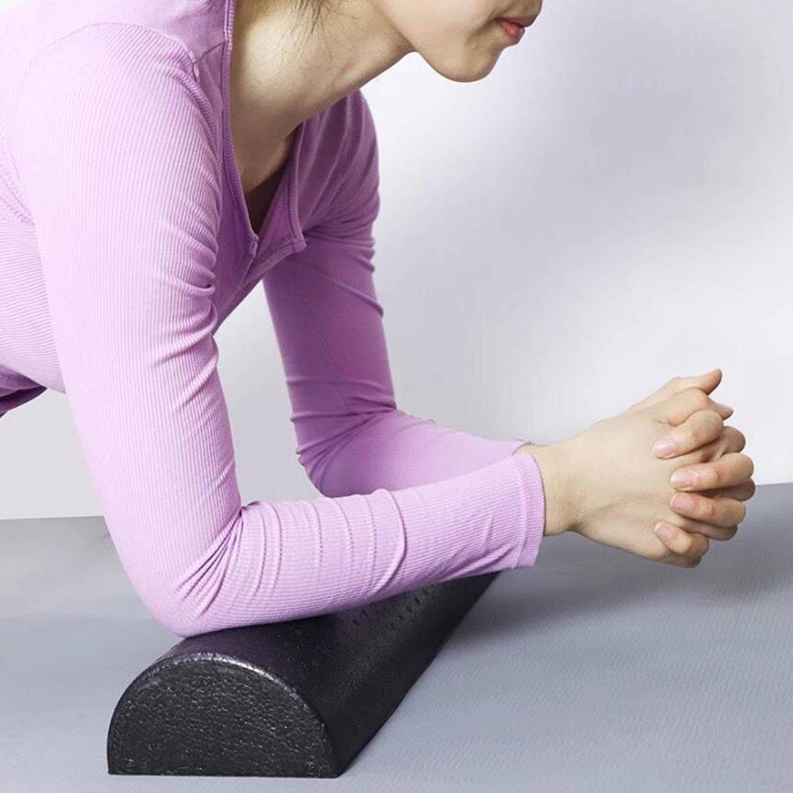 rockible Rullo in Schiuma Semicircolare Rullo a Colonna per Yoga Pilates Blocchi Yoga, Rullo Muscolare, Mezzo Rullo in Schiuma per Allenamento con Attrezzature