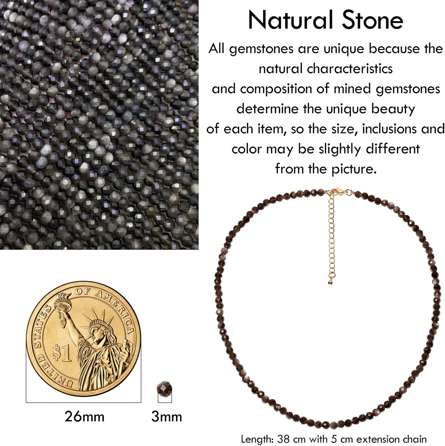 Simple Faceted Beads Necklace Boho 3-4mm Energy Crystals Choker Necklaces for Women Trendy Handmade Jewelry - Image 6